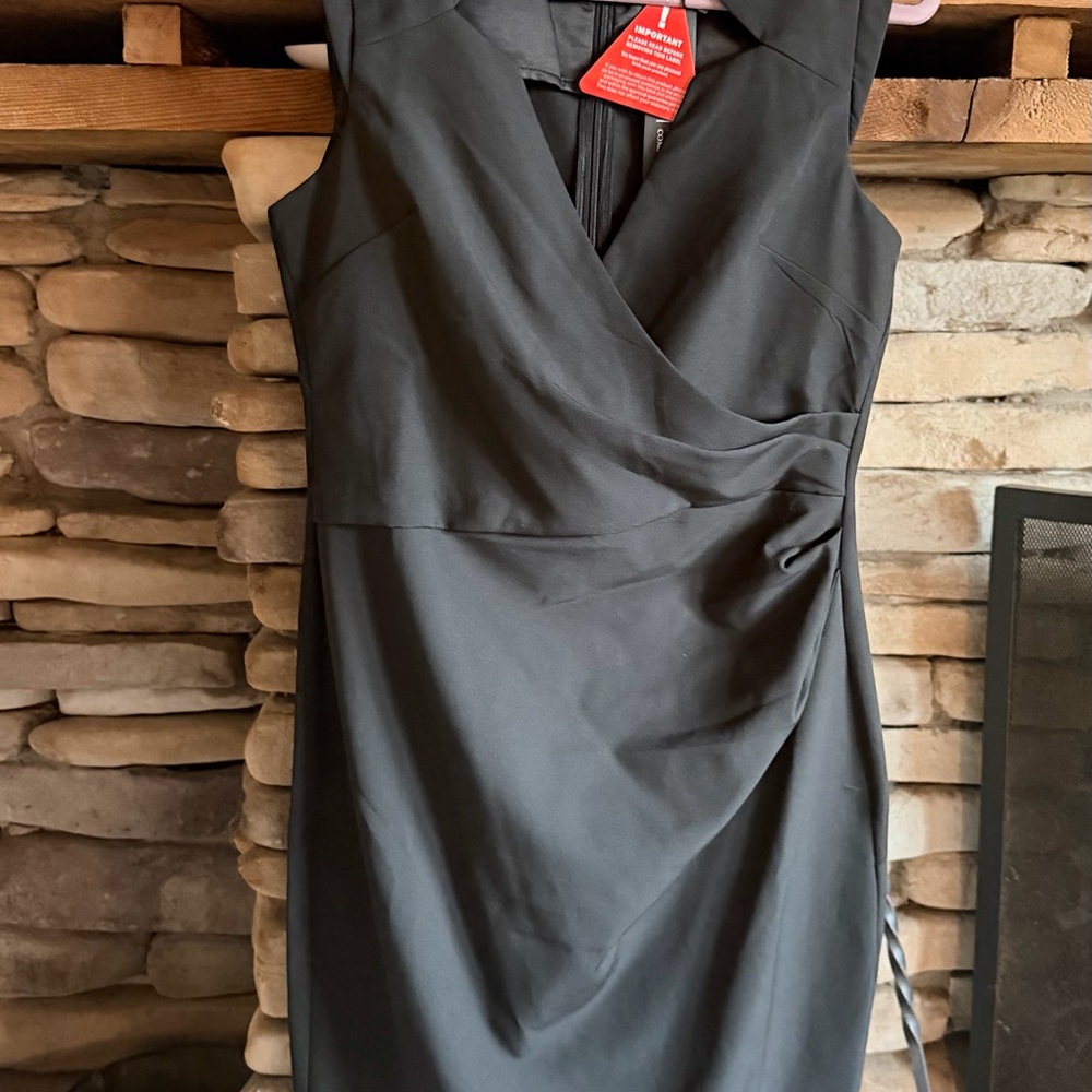 Elegant Asymmetrical Black Dress